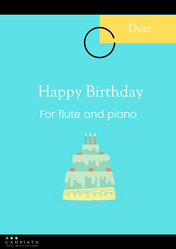 Happy Birthday - For flute (solo) and piano (Easy/Beginner) (arr. Levy Nunes)