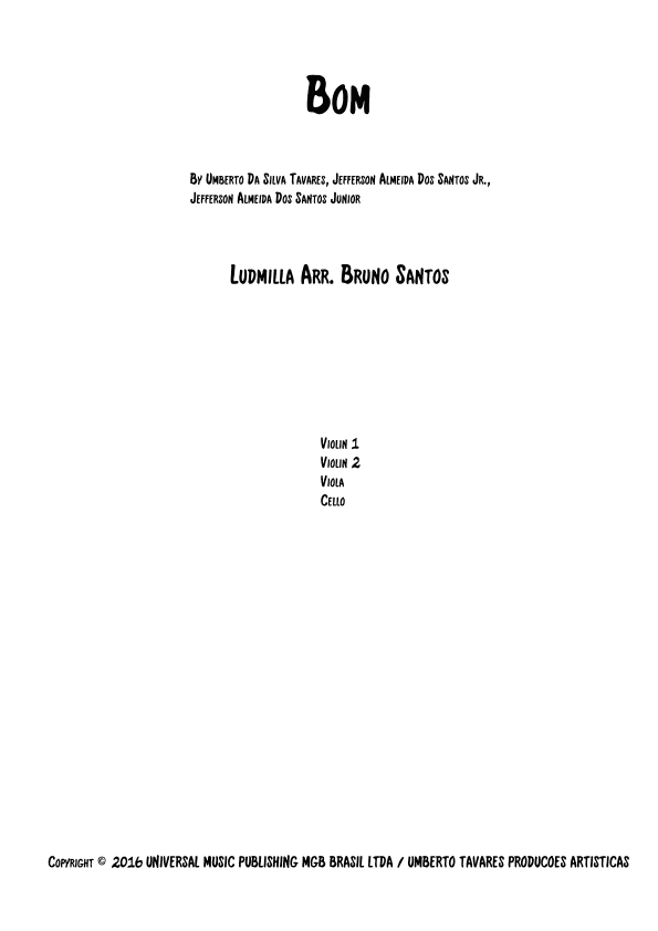 Bom (arr. Bruno Santos)