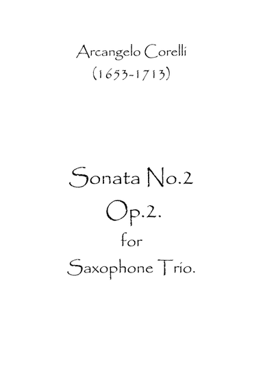 Sonata No.2 Op.2 (arr. Spence Bundy)