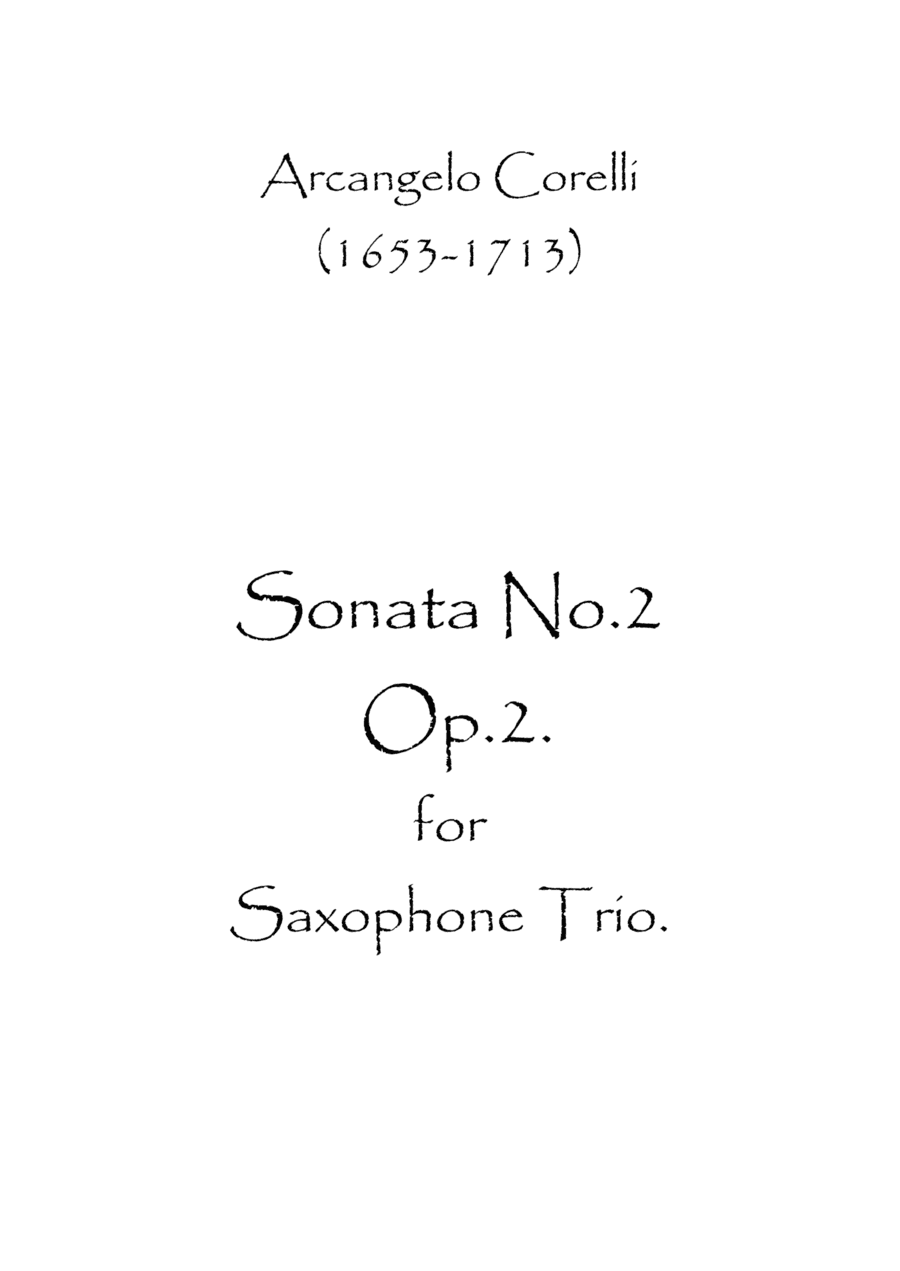 Sonata No.2 Op.2 (arr. Spence Bundy)