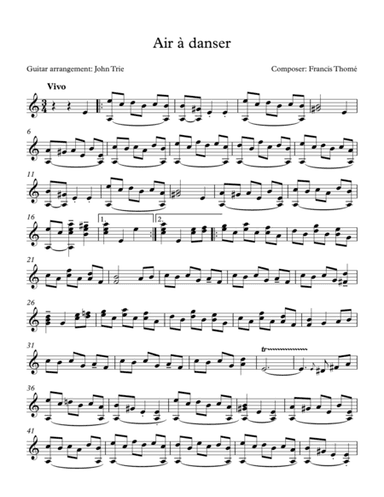 Air a Dancer (arr. John Trie)