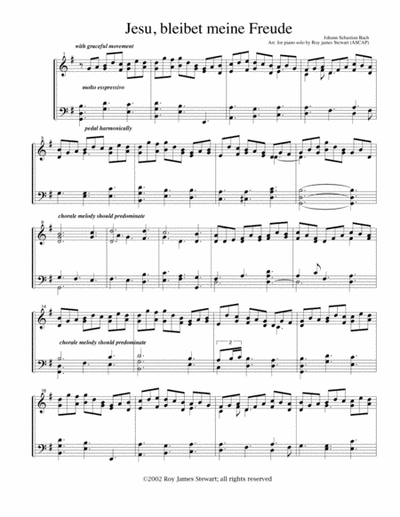 Jesu, bleibet meine Freude (arr. Roy James Stewart)