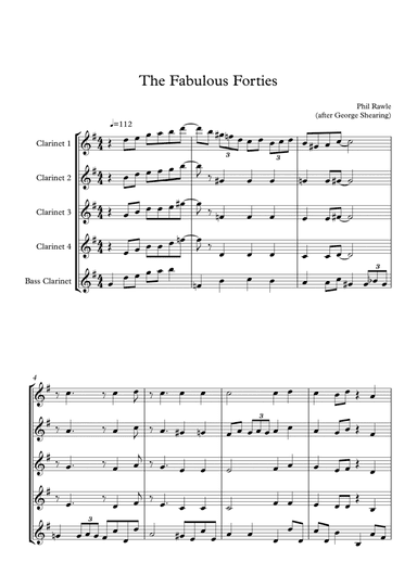 The Fabulous Forties - Clarinet Quintet (arr. Phillip Rawle)