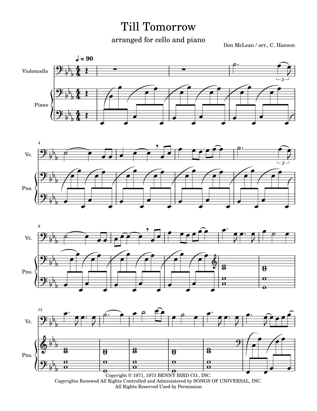 Till Tomorrow (arr. Craig Hanson)