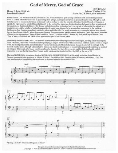 God of Mercy, God of Grace (arr. Lyndell Leatherman)