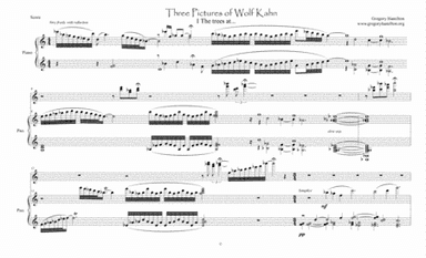 Three Pictures of Wolf Kahn - for Piano