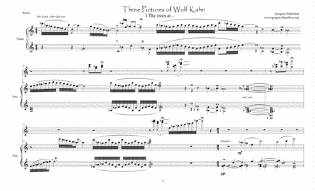 Three Pictures of Wolf Kahn - for Piano