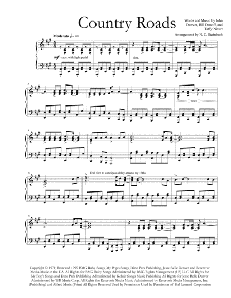 Take Me Home, Country Roads (arr. Nicholas Steinbach)