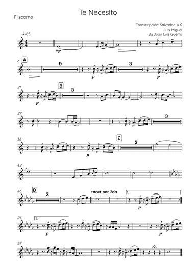 Te Necesito (arr. Salvador Aguayo Sánchez)