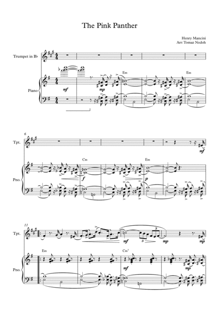 The Pink Panther (arr. Tomaz Nedoh)