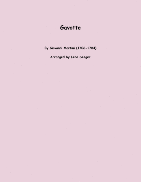 Gavotte (two violins and cello) (arr. Lena Seeger)