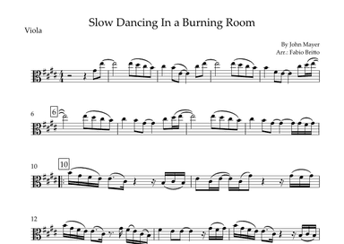 Slow Dancing In A Burning Room (arr. Fabio Britto)