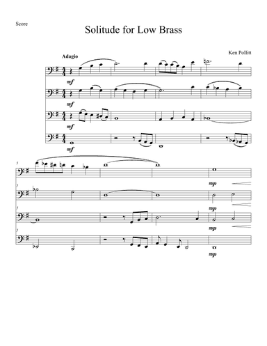 Solitude for Low Brass
