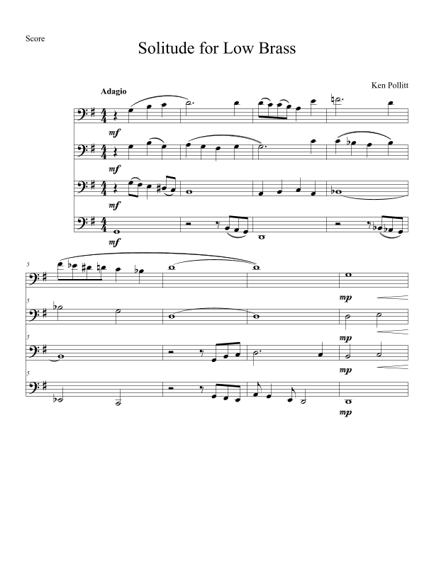 Solitude for Low Brass
