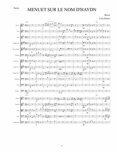 Menuet Sur Le Nom D'Haydn (arr. Cole Porter)