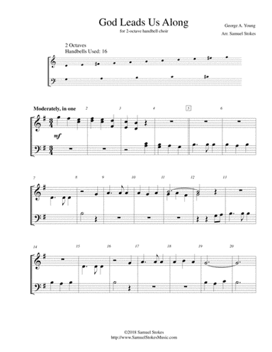 God Leads Us Along (God Leads His Dear Children Along) - for 2-octave handbell choir (arr. Samuel Stokes)