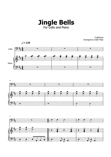 Jingle Bells - Cello and Piano (arr. Valdir Maia)