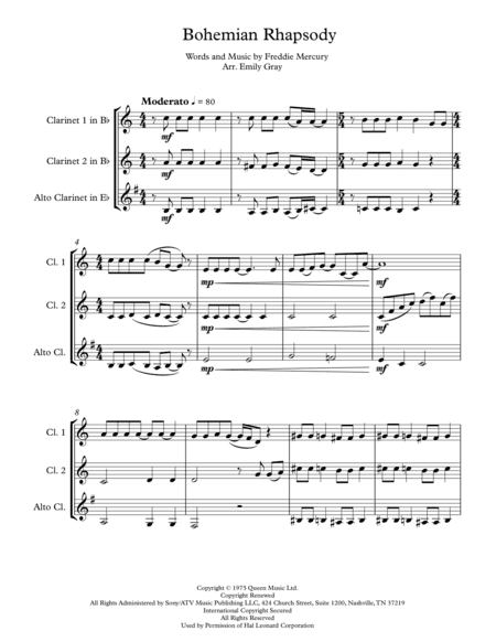 Bohemian Rhapsody (arr. Emily Gray)