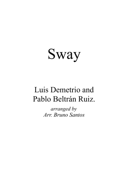 Sway for Singer and Big Band (arr. Bruno Santos)