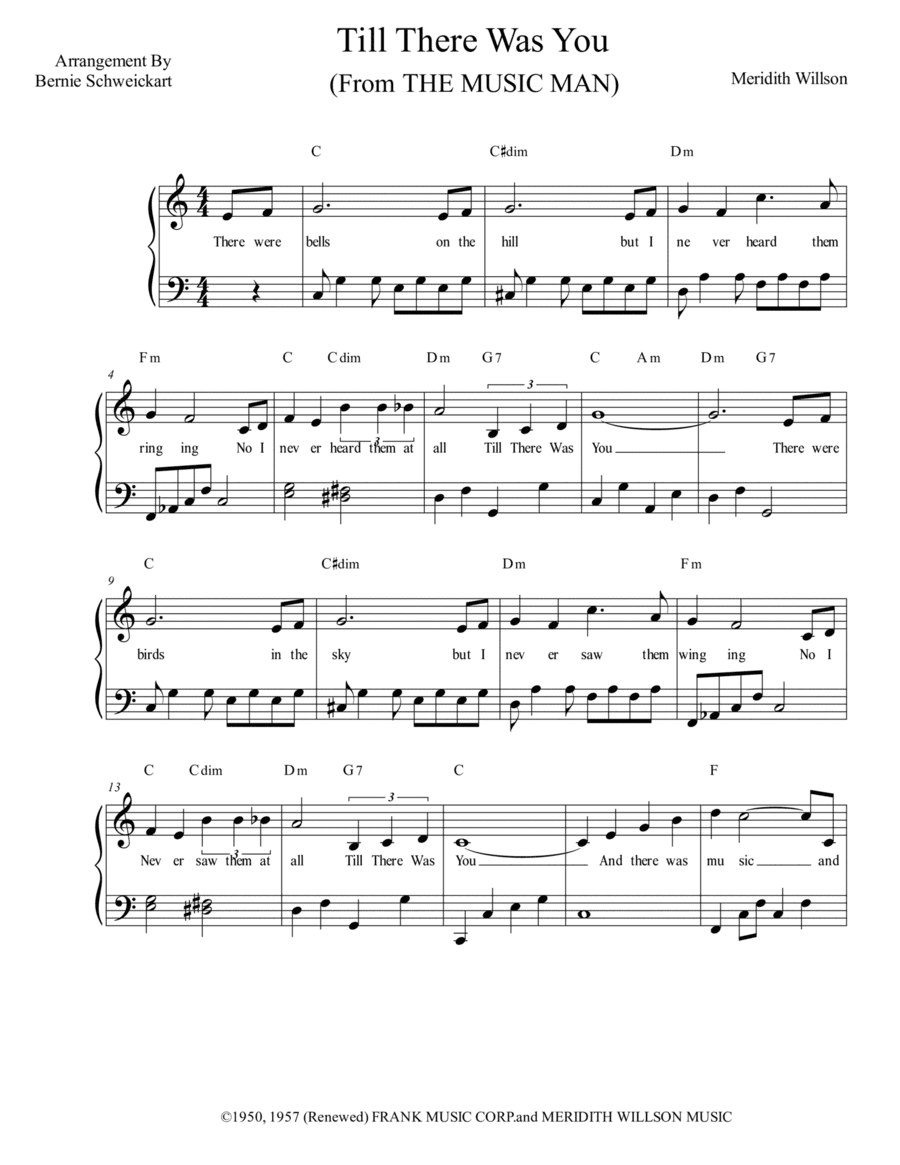 Till There Was You (arr. Bernie Schweickart)