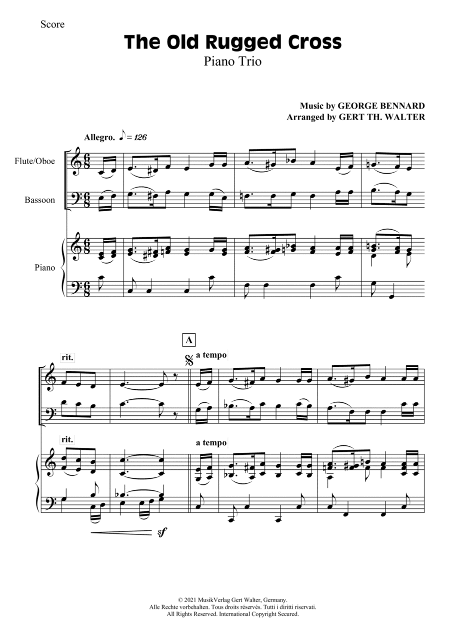 The Old Rugged Cross (arr. Gert Th. Walter)