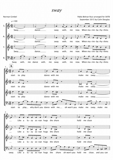 Sway (quien Sera) (arr. Colin Douglas)