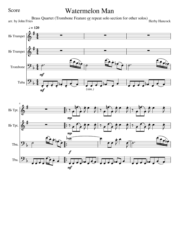 Watermelon Man (arr. John Fries)