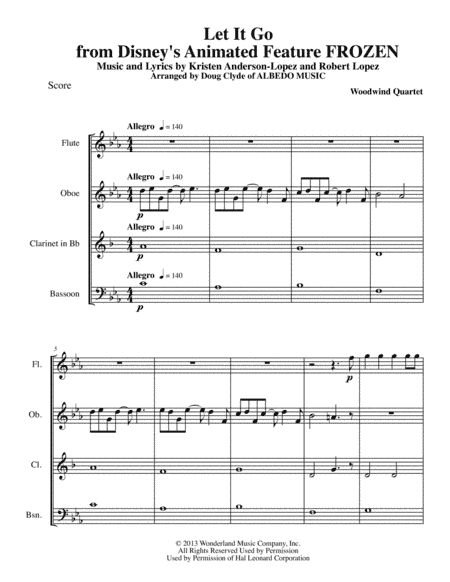 Let It Go (from Frozen) (arr. Doug Clyde)