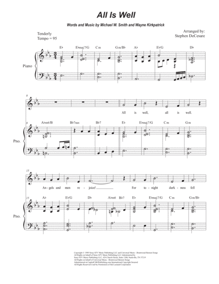 All Is Well (arr. Stephen DeCesare)