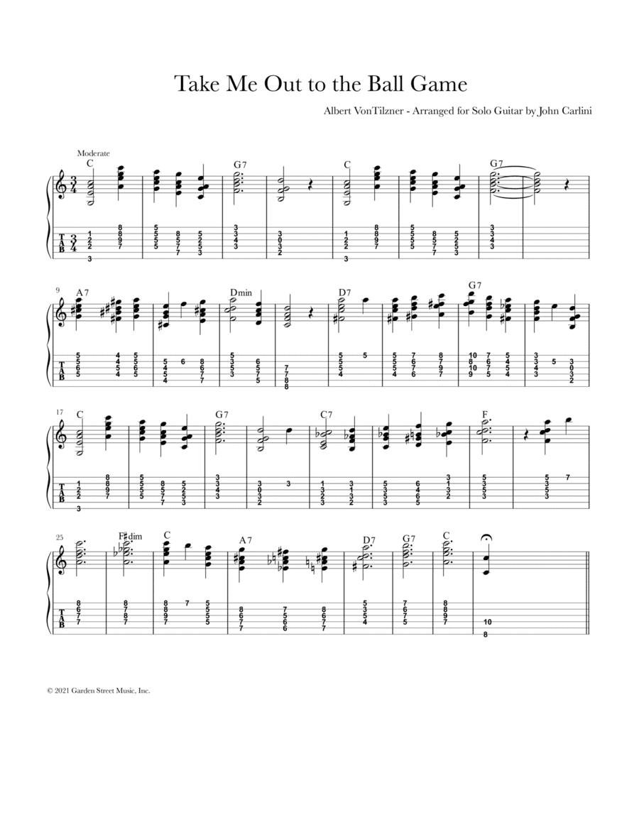 Take Me Out to the Ballgame (arr. John Carlini)