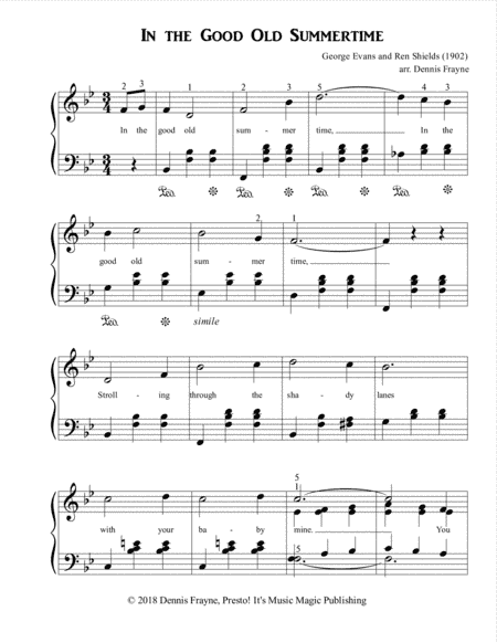 In the Good Old Summertime (arr. Dennis Frayne)