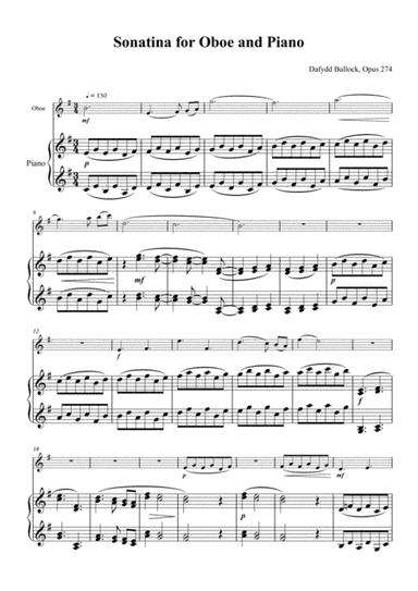 Sonatina for Oboe and Piano