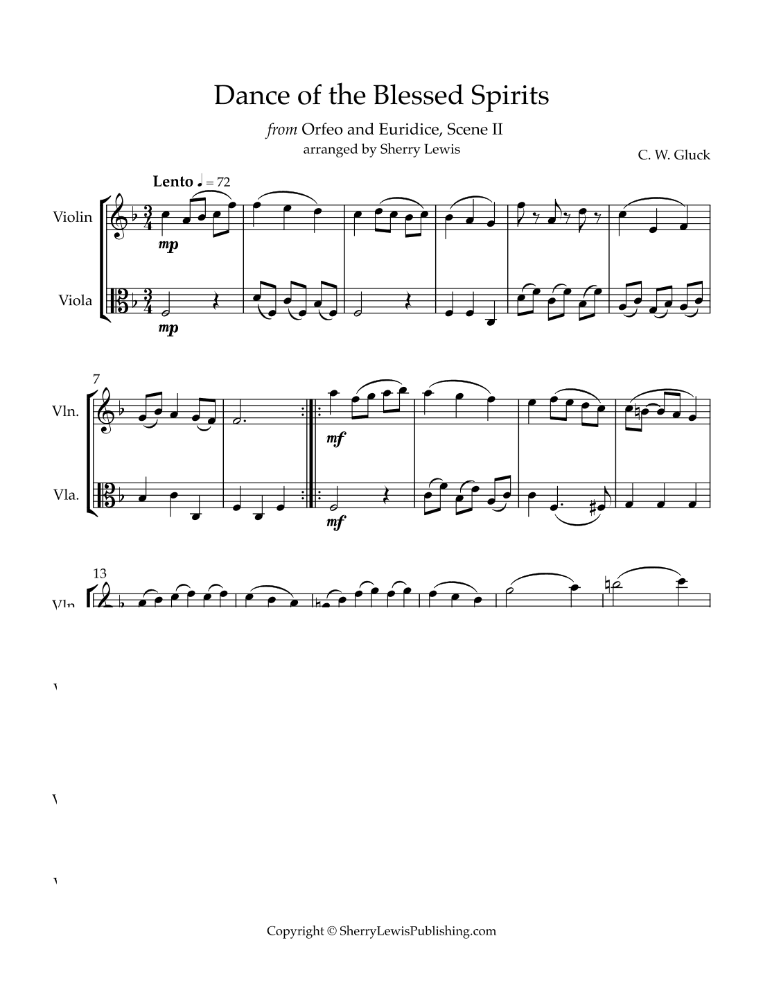 Dance of the Blessed Spirits (arr. Sherry Lewis)