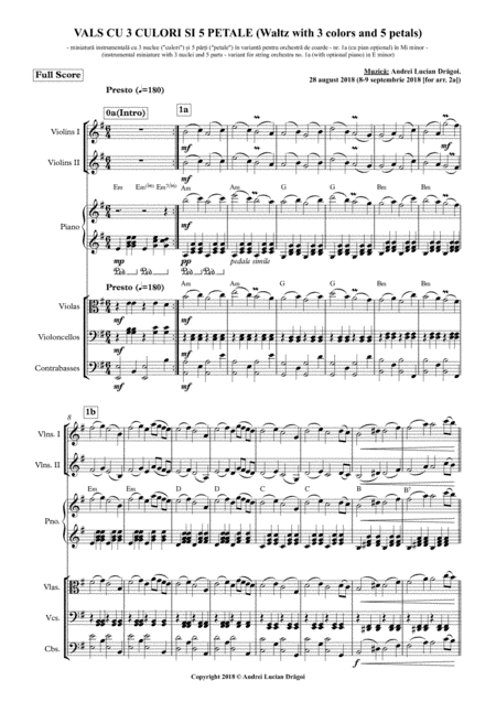 VALS CU 3 CULORI SI 5 PETALE (Waltz with 3 colors and 5 petals) (instrumental miniature with 3 nucle