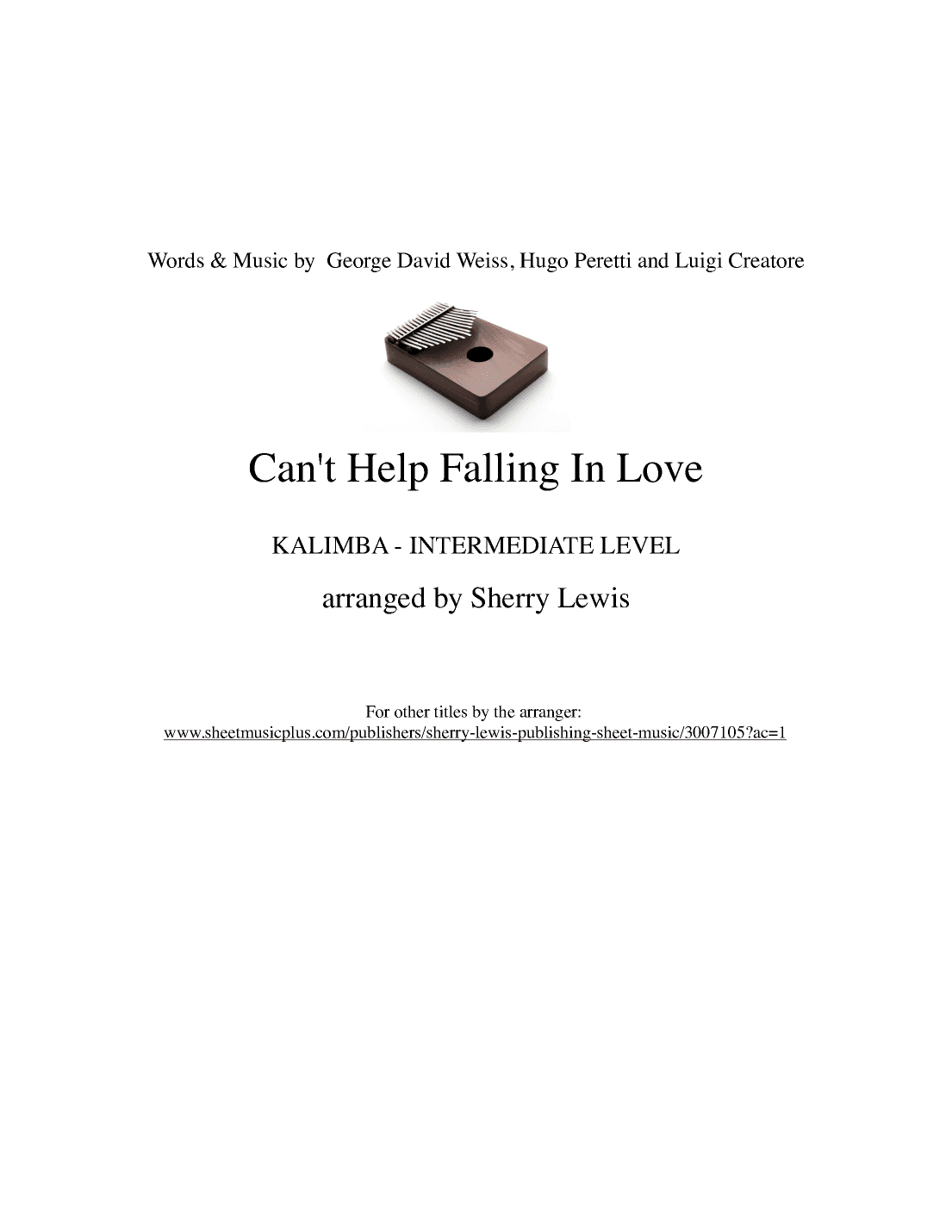 Can't Help Falling In Love (arr. Sherry Lewis)