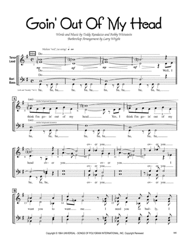 Goin' Out Of My Head (arr. Larry Wright)