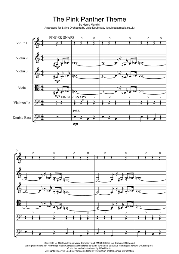 The Pink Panther (arr. Julie Doubleday)