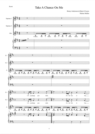 Take A Chance On Me (arr. Marian Mullen)