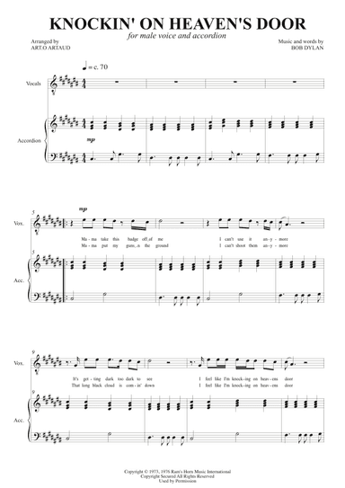 Knockin' On Heaven's Door (arr. Art.o Artaud)