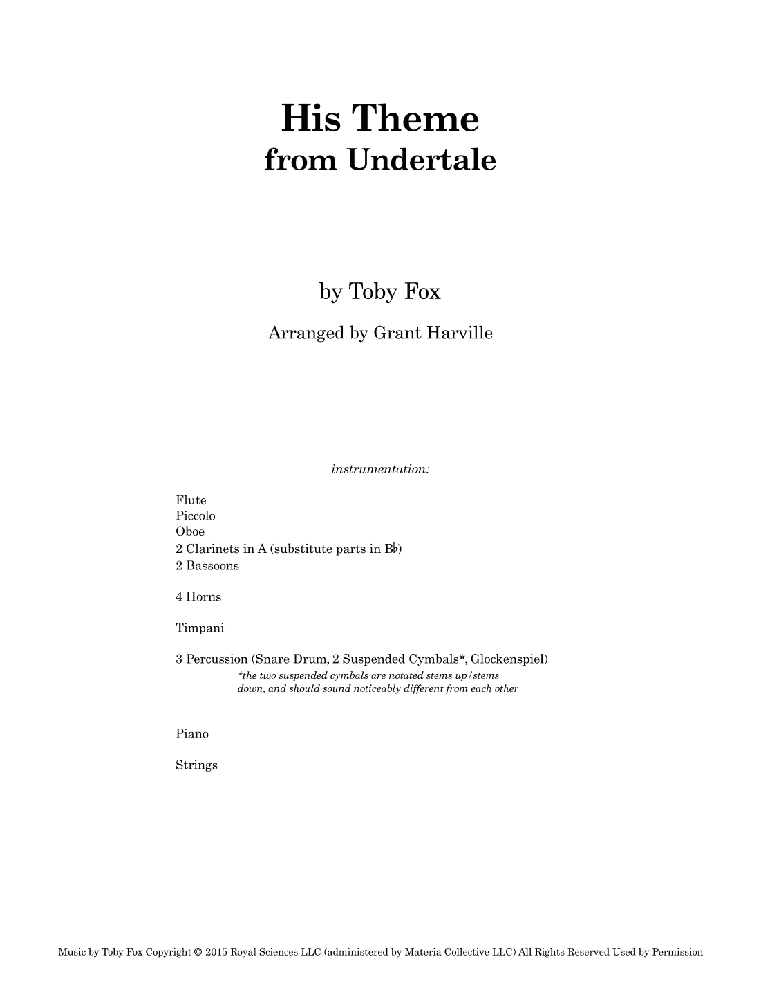 Hopes & Dreams Save The World His Theme (arr. Grant Harville)