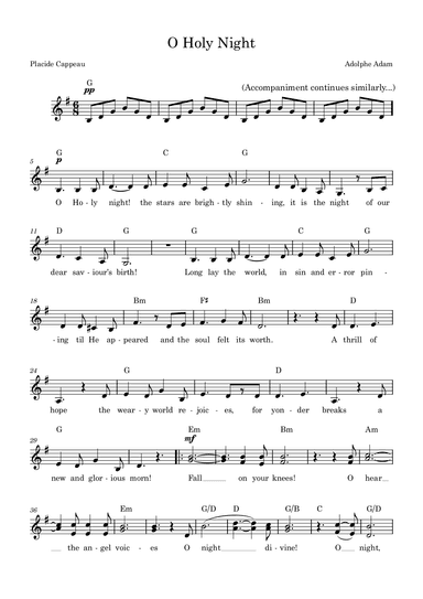 O Holy Night (arr. A Payne)