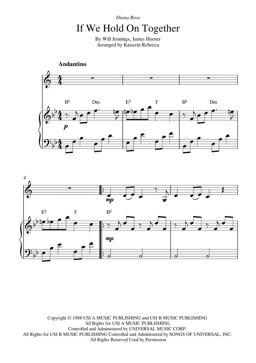 If We Hold On Together (arr. Kaiserin Rebecca)