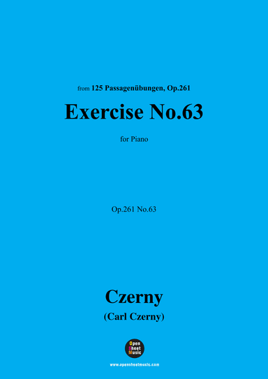 C. Czerny-Exercise No.63,Op.261 No.63 (arr. OSM Press)