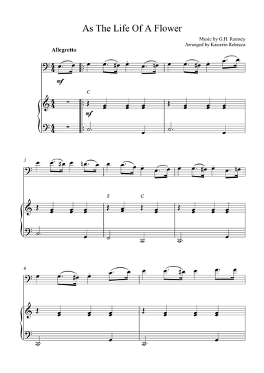 As the Life of a Flower (arr. Kaiserin Rebecca)