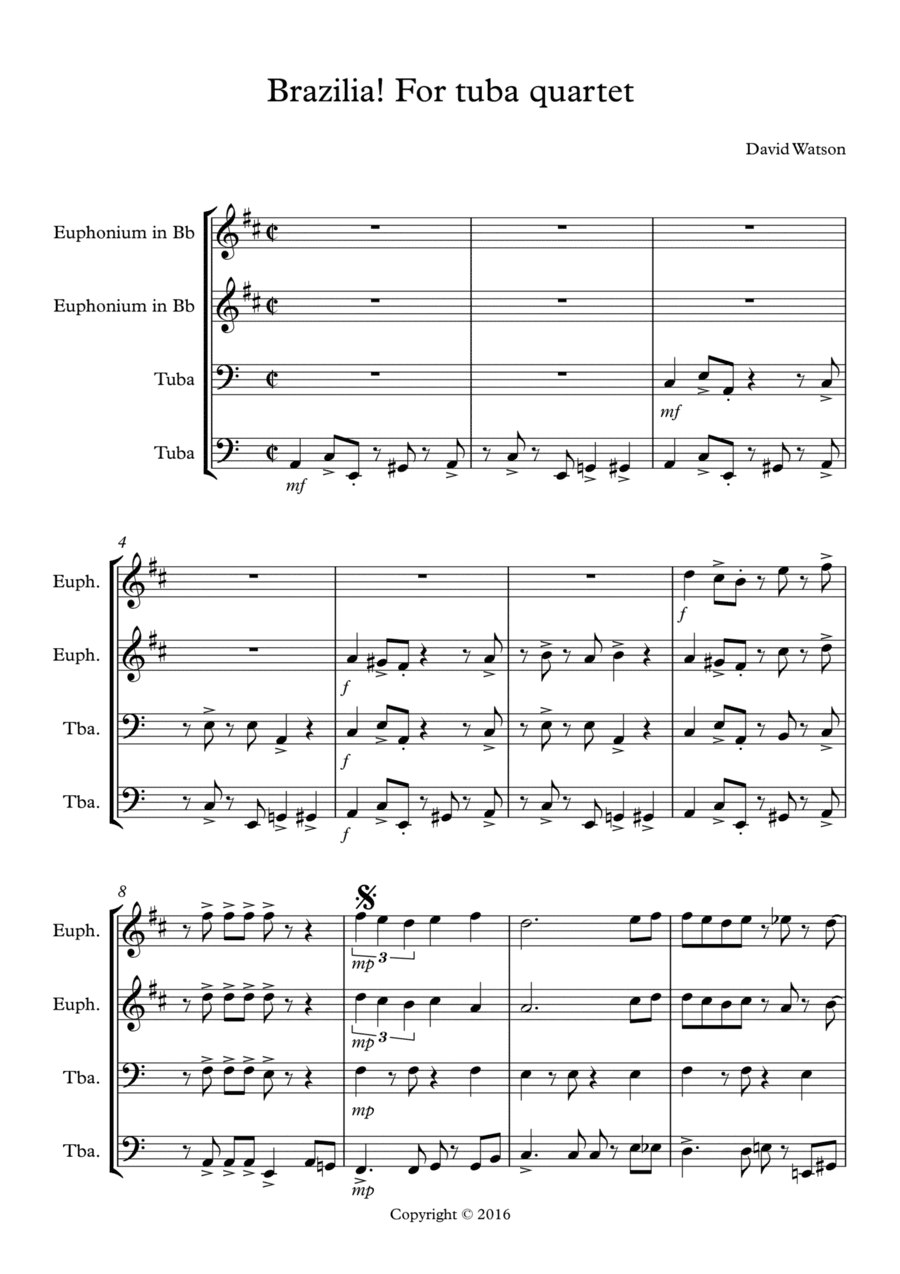 Brazilia! a tuba quartet