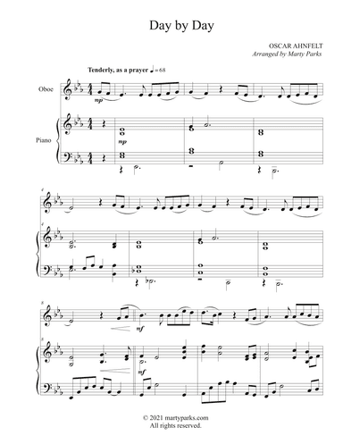 Day By Day (Oboe-Piano) (arr. Marty Parks)
