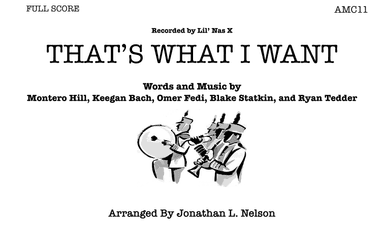 Thats What I Want (arr. Jonathan L Nelson)