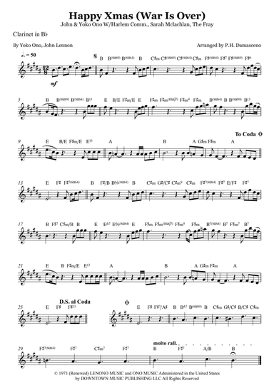 Happy Xmas (war Is Over) (arr. P.H. Damasceno)