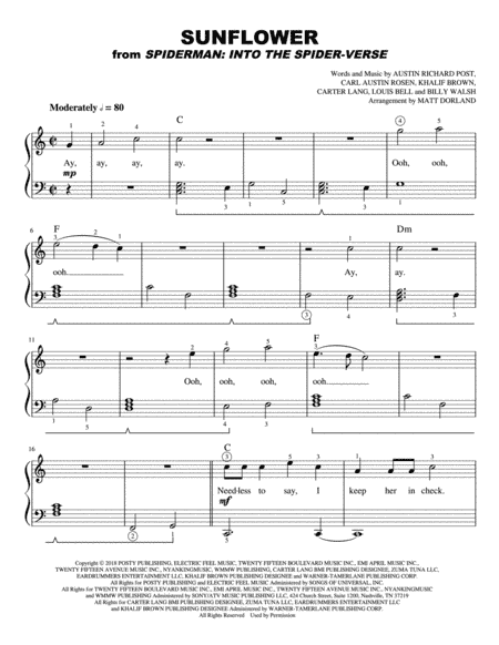 Sunflower (arr. Matt Dorland Music)