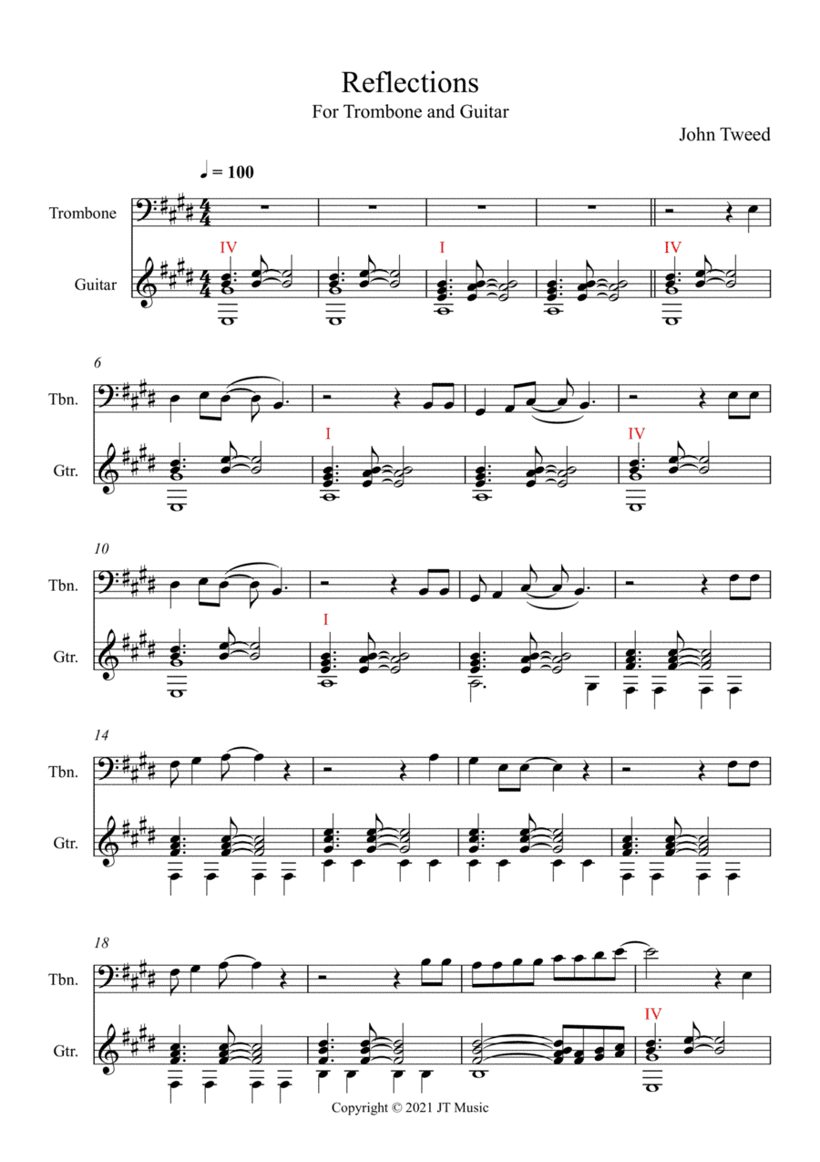 Reflections - Trombone and Guitar